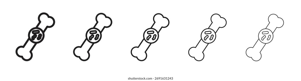 Ilustración vectorial de stock de concepto de conjunto de logotipo de icono de mieloma múltiple.