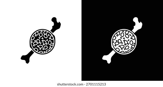 Vector de silueta de icono de mieloma múltiple en colores negros. estilo de diseño de logotipo de símbolo plano
