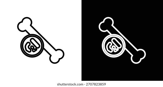 Multiple myeloma icon symbol in thin line, outline and stroke style for apps