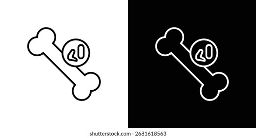 Multiple myeloma icon thin line symbol on white background. Editable stroke vector illustration