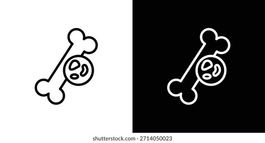Icono de mieloma múltiple en estilo de trazo delgado y plano.