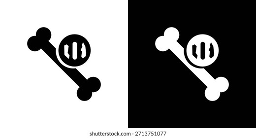 Icono de mieloma múltiple. Ilustración vectorial. Silueta en color negro