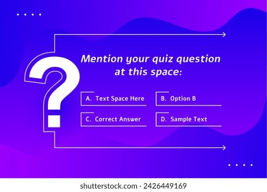 multiple option quiz banner play and win contest vector 