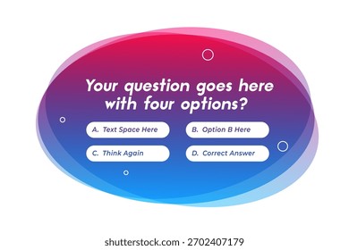 multiple option quiz banner with trivia twist for next lottery event vector