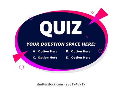 multiple option quiz banner for your next event or contest show vector