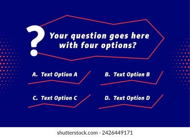 multiple option quiz banner for your next competition event show vector