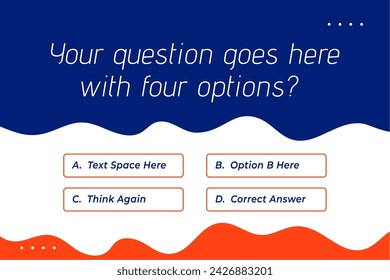 multiple option quiz game banner for your next event or contest vector