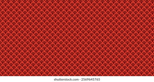 Multiple overlapping red semicircles illustration