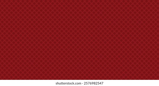 Multiple overlapping red semicircles illustration