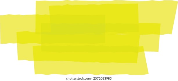 Multiple overlapping translucent fluorescent yellow rectangles with slightly irregular edges create a vibrant and modern abstract background, perfect for design projects