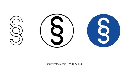 Multiple paragraph mark icons vector set