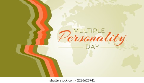 Multiple Personality Day Illustration with Many Persons