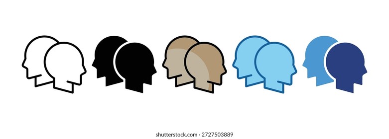 Multiple Personality Icon Set Multiple Style Collection