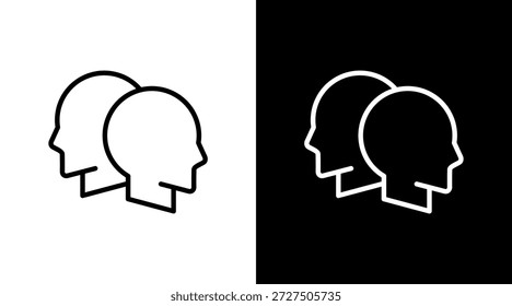Diseño de conjunto de iconos blancos de personalidad múltiple