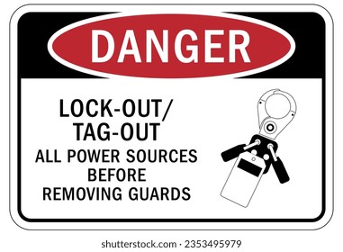 Multiple power source electrical warning sign and labels