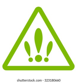 Multiple Problems vector icon. Style is flat symbol, eco green color, rounded angles, white background.