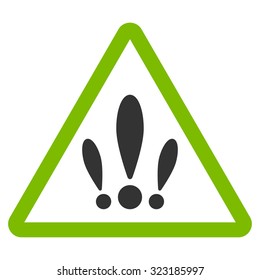 Multiple Problems vector icon. Style is bicolor flat symbol, eco green and gray colors, rounded angles, white background.