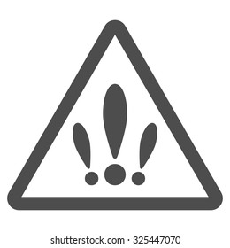 Multiple Problems vector icon. Style is flat symbol, gray color, rounded angles, white background.