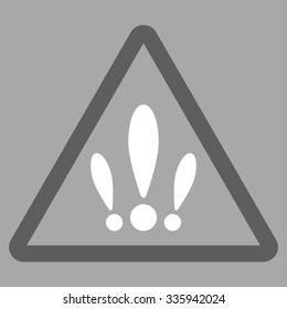 Multiple Problems vector icon. Style is bicolor flat symbol, dark gray and white colors, rounded angles, silver background.