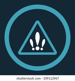 Multiple Problems vector icon. Style is bicolor flat rounded symbol, blue and white colors, rounded angles, dark blue background.