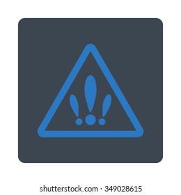 Multiple Problems vector icon. Style is flat rounded square button, smooth blue colors, white background.