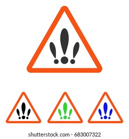 Multiple Problems vector pictograph. Illustration style is a flat iconic colored symbol with different color versions.