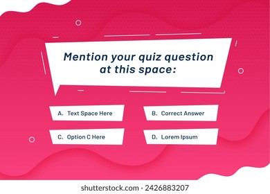 multiple questionnaire choice banner for fun voting and smart guess vector