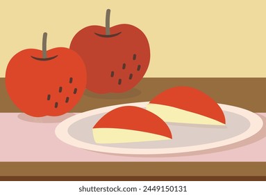 multiple red apples on a plate