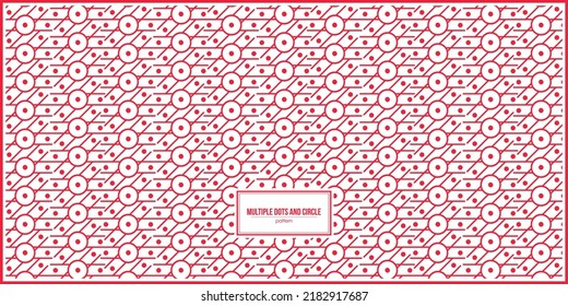 multiple red dots and red circle pattern