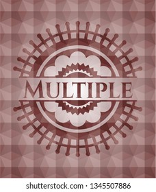 Multiple red geometric badge. Seamless.