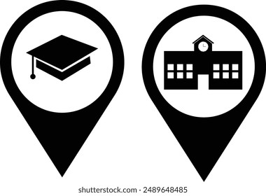 multiple school location icon eps format