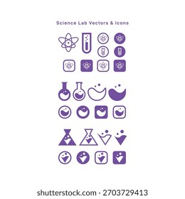 Multiple Science Lab Icons Design