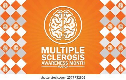 Multiple Sclerosis Awareness Month. March. Vector illustration. Design for banner, poster or print.