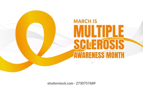  Multiple Sclerosis Awareness Month in March, vector illustration