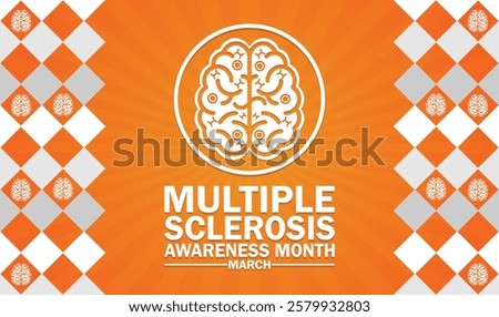 Multiple Sclerosis Awareness Month. March. Vector illustration. Design for banner, poster or print.