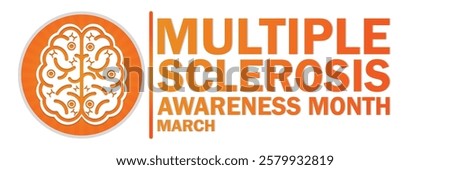 Multiple Sclerosis Awareness Month. March. Vector illustration. Design element for banner, poster or card.