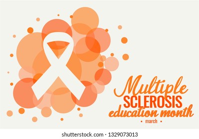 Multiple Sclerosis education month card or background. vector illustration.