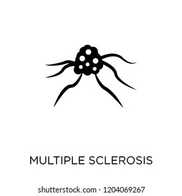 Icono de esclerosis múltiple. Diseño de símbolos de esclerosis múltiple de la colección Enfermedades. Ilustración vectorial de elemento simple en fondo blanco.