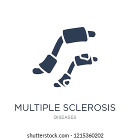 Multiple sclerosis icon. Trendy flat vector Multiple sclerosis icon on white background from Diseases collection, vector illustration can be use for web and mobile, eps10