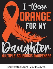 
Multiple Sclerosis T Shirt, I Wear Orange, MS Awareness T-Shirts, MS Awareness Shirts, MS Warrior, Multiple Sclerosis Awareness, Multiple Sclerosis Support Tee