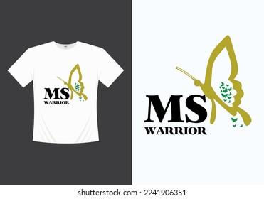 Multiple sclerosis t-shirt template design