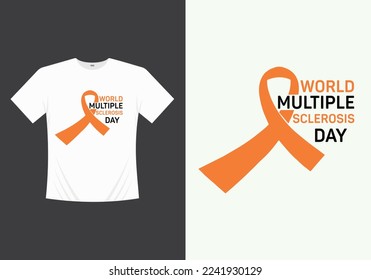 Multiple sclerosis t-shirt vector template design