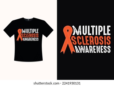 Multiple sclerosis t-shirt vector template design