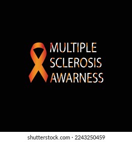 Multiple sclerosis t-shirt vector and  typography design.
