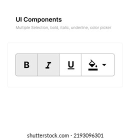 Multiple Selection Module, Bold, Italic, Underline, Color Picker, Ui Components