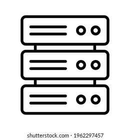 Multiple, servers, database, storage icon vector image. Can also be used for network and data sharing. Suitable for use on web apps, mobile apps and print media.