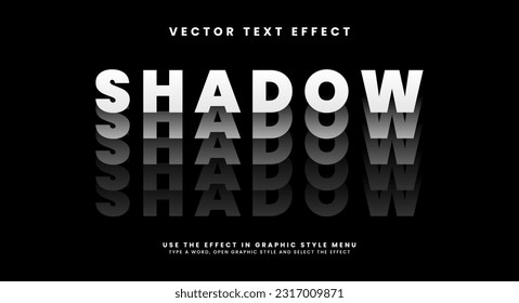 Efecto de estilo de texto vectorial modificable de varias sombras.