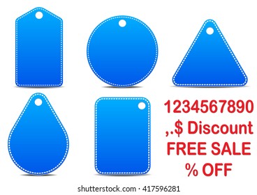 Multiple Shape Price Tag for Product Normal Price or Extra Price