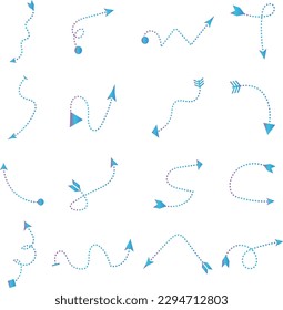 Multiple Shaped Arrow Icons Set