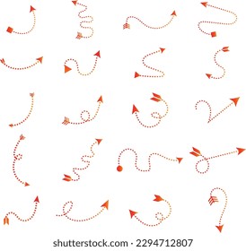 Conjunto de iconos de flecha con forma múltiple